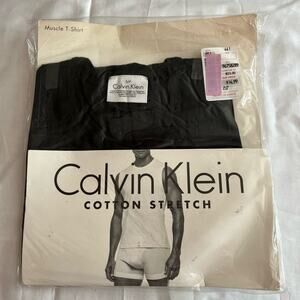 Calvin Klein Shirt 1pc Cotton Stretch Muscle Black Sz S NWT